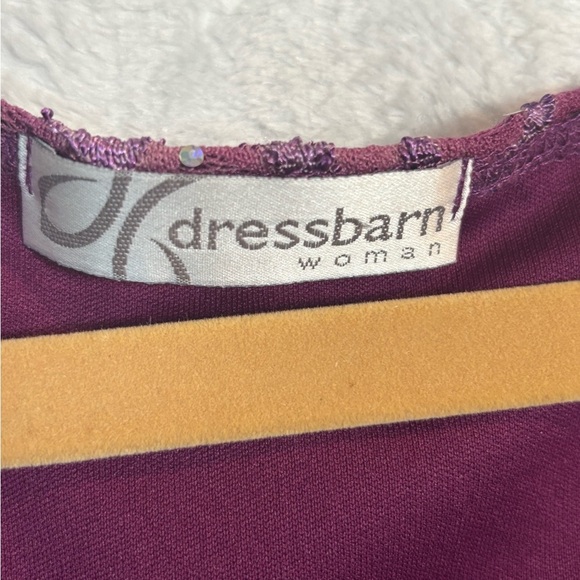Dressbarn Sparkly Purple Sequin Lace 3/4 Sleeve Top – Party • Fits M–XL - Picture 2 of 9